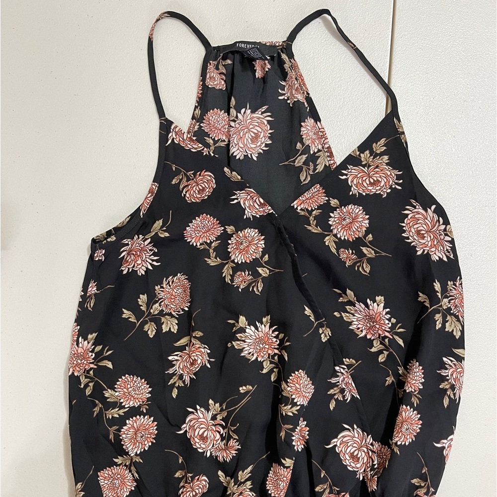 Floral tank top bodysuit